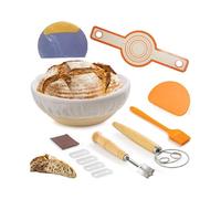 Juego de Cestas para Fermentación de Pan, Cuchillo Recortador, Cesta de Fermentación Redonda, Batidor de Huevos, Juego de Raspadores de Masa