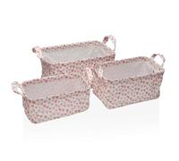 Juego de Cestas Versa Amore Textil 28 x 18 x 14 cm - Marca: Versa - EAN: 8420327564900
