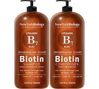 Juego de champú y acondicionador de biotina de 500 ml para el adelgazamiento del cabello, fórmula espesante para el tratamiento de la pérdida del cabello, para hombres y mujeres, anticaspa, el