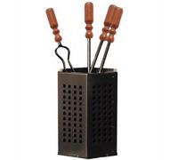 Set Chimenea Caja CM 18x50h de Acero 4 Instrumentos Herramientas Estufa Chimenea