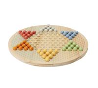 WELL HOME MOBILIARIO & DECORACIÓN- Juego de China Solitario en Madera con 6 Colores Diferentes, Natural, 20,5x20,5x1,5 (Koopman International BV S25001050)