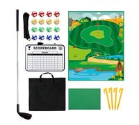 Juego de Chipping de Golf | Alfombrilla de Práctica de Putting de Golf para Niños,Equipo De Entrenamiento Interactivo con, Green De Putting Y Esterilla Adherente para Interior Y Exterior