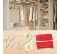 Juego de cierres magnéticos fuertes e invisibles, sin agujeros, ultrafino, para puertas de armario y cajones, plateado/negro/dorado (2 piezas + 4 tornillos)