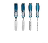 Juego de cinceles de madera, 4 piezas semicirculares de 6/12/18/24 mm con mango de plástico para tallar proyectos de carpintería