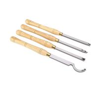 Juego de Cinceles de Torno de Madera, Estable y Fácil de Usar, Herramienta de Torneado de Cincel de Hoja de Carburo Cementado Precisa de Mano de 4 Piezas para Carpintería