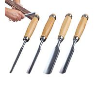 Juego de cinceles para carpintería - Cinceles para madera de metal, 4 herramientas manuales profesionales para tallar, diseño ergonómico portátil para cargas pesadas | Juego de carpintero para P