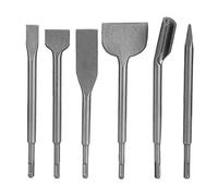 Juego de Cinceles para Martillo Perforador, 6 Piezas 40CR SDS Cincel Más Cincel para Quitar Azulejos, Cincel de Martillo Eléctrico para Herramienta de Perforación de Paredes de