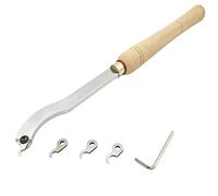 Juego de cinceles para torneado de Madera, Herramienta de separación con Mango de Madera de Anillo, Juego de cinceles para Torno de carpintería con 3 Tipos de Extremos para Hacer Pulseras, Anillos,