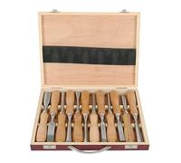 Juego de cinceles profesionales de madera de 12 piezas para principiantes y profesionales, tallar muescas y carpintería, juego de cinceles para carpintería