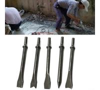 Juego de cinceles profesionales de martillo neumático con vástago hexagonal de 175 mm para cortar, dar forma y romper tareas (cincel plano)