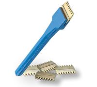 Juego de cinceles y peines de 1.5 pulgadas, huella. Mango forjado de resistencia superior. 5 peines de doble extremo incluidos. Herramientas de mano esenciales para un ladrillo/albañil o piedra