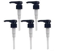 Juego de cinco bombas de jarabe de café compatibles con concentrado de café Javy de 6 onzas líquidas, permite una medición precisa con cada prensa (negro)