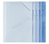 Juego de Cinco Carpetas: Cubiertas for informes Que se Ajustan a Papel tamaño Carta, Carpetas de Archivos en Colores Pastel apagados, útiles Escolares(BLU)