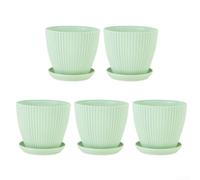 Juego de cinco macetas funcionales de 6 pulgadas de diseño minimalista de moda adecuadas para varios temas de decoración del hogar