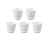 Juego de cinco macetas funcionales de 6 pulgadas de diseño minimalista de moda adecuadas para varios temas de decoración del hogar