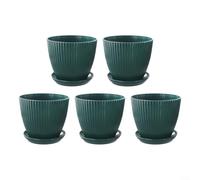 Juego de cinco macetas funcionales de diseño minimalista de 6 pulgadas, adecuadas para varios temas de decoración del hogar