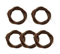 Juego de cinco piezas 7g Violín Bajo Arco Cola de caballo Blanco Negro Marrón Cola de caballo natural Cola de caballo(Color:Brown)