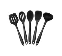 Juego de cinco utensilios cocina silicona sin costuras, aptos para cocinar en todo tipo sartenes antiadherentes rayar el revestimiento