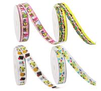 Juego de cinta para manualidades - 4 rollos de cinta larga para escolares, versátiles de bricolaje para presentaciones en aulas, álbumes de recortes, paquetes de regalo decorativos y