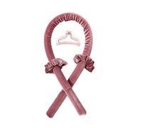 Juego de cinta rizadora de espuma de hierro sin calor, rodillos de seda para cabello largo, rizos suaves sin calor, herramientas portátiles de bricolaje para mujeres y niñas, color rosa