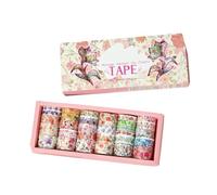 Juego de cintas de de 32 rollos para detalles de páginas de | Rasgue a mano o corte con, control de segmentos flexible, bordes de flores para páginas de álbumes de