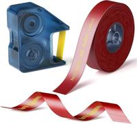Juego de cintas de raso NIIMBOT N1, solo para la etiquetadora N1, para regalos, bodas, fiestas, manualidades y bricolaje. Cinta de raso burdeos (14 mm x 5,1 m) con cinta dorada (14 mm x 6,2 m)