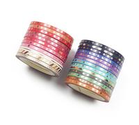 Juego de cintas washi doradas laminadas de 3 mm