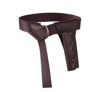 Juego de cinturón ajustable para espada, caballero nórdico, guerrero del renacimiento, daga, espada, rana, LARP para cosplay, Marrón, adjustable