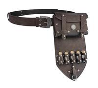 Juego de cinturón de cuero medieval para alquimistas vintage, cinturón multiusos para entusiastas históricos, recreación histórica, marrón oscuro, Talla única