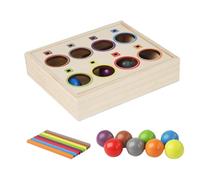 Juego de clasificación de colores con bolas - Juguetes educativos de madera interactivos - Actividades educativas de aprendizaje por correspondencia para juegos diarios en casa, clase y