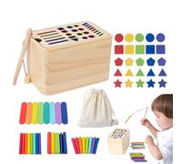 Juego de clasificación de colores | Juego de asignación de percepción sensorial preescolar | Juguete de madera con colores y formas puzle para promover la motricidad fina para niños pequeños niñas de