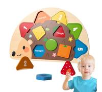Juego de clasificación de formas, erizo de madera, juguete educativo para bebé | Juguetes educativos de despertar para interacciones entre padres e hijos en casa y guarderías