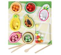Juego de Clasificación de Frutas | Juguetes de madera seguros para desarrollo motor y juego simbólico | Juguete de Apilar y Clasificar Colores para Niños | Para Preescolares y Alumnos de Infantil