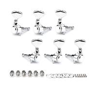 Juego de clavijas de afinación de guitarra 3L3R chapadas en metal, afinadores de bloqueo, cabeza de botón de cuerda, adecuado para afinación estable