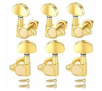 Juego de clavijas de afinación de guitarra (6 piezas) Piezas de repuesto Afinador de guitarra Cabezal de afinación Botones de guitarra Perillas