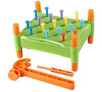 Juego de clavijas de madera creativas con caja de almacenamiento para prácticas de desarrollo de habilidades infantiles, juego sensorial de juego