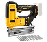 Juego de clavos de batería 18GA, compatible con Dewalt 20 V, pistola de clavos sin escobillas 2 en 1 con 500 clavos y 500 abrazaderas, para bricolaje, carpintería (sin batería)