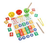 Juego de clip genérico, número de descomposición educacional, color sorting Fine Motor Skills Set, 8,66 x 5,91 pulgadas, multicolor Beads Tools for Preschool, Kids Age 3, Learning Play