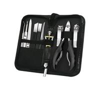 Juego de clipper de uñas, conjunto de clipper de uñas | Kit de tijeras de uñas de acero inoxidable 10x,Herramientas de profesional con estuche, cuidado personal para viajes en pleno