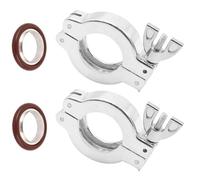 Juego de clips de bisagra de tuerca de aleación de aluminio con junta tórica de caucho fluorado - Compatible con NW/KF-16, KF-25, KF-40, KF-50(KF25)