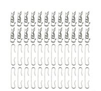 Juego de clips y espaciadores de cables de deshielo para techo y canalón, juego de abrazaderas de aleación de aluminio de 48 piezas para instalación de techo de pizarra y teja