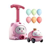 Juego de coche con globo con bomba para niños, juguete educativo | Vehículo de globo accionado por aire, para niñas en edad preescolar, dormitorio, cumpleaños, guardería, sala de juegos, cuidado de