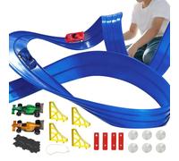 Juego de coches de carreras - Pista de carreras de juguete, juego de vehículo de transporte, accesorio de coches de velocidad con construcción sostenible | niños pequeños casa de vacaciones voyag