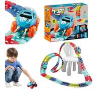 Juego de Coches para - Conjunto de Carreras Flexible, Juguete ligero LED | Kit de montaje de bricolaje eléctrico, actividad de placer en educación para niñas estudiantes niños