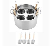 Juego de cocina comercial de acero inoxidable con cesta coladora de inserción, 3/4/5 agujeros para uso doméstico y restaurante (D, 4 agujeros)