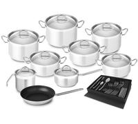 Juego de Cocina + Cubiertos de Acero Inoxidable (9 piezas) - SILAMPOS