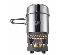 Juego de cocina de acero inoxidable Esbit 985 ml con quemador de alcohol NUEV...