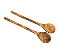 Juego de cocina de madera de olivo, 2 piezas, KK = 2 cucharas de cocina.