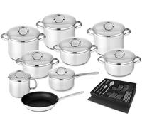 Juego de Cocina Europa en Acero Inoxidable (9 Piezas + Cubiertos) - SILAMPOS