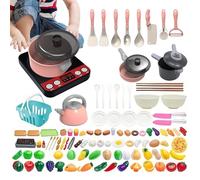 Juego de cocina juguetes - 110 piezas de utensilios y accesorios para juego de imitación de vajilla | Para casa, guardería, guardería, sala de juegos, aprendizaje lúdico